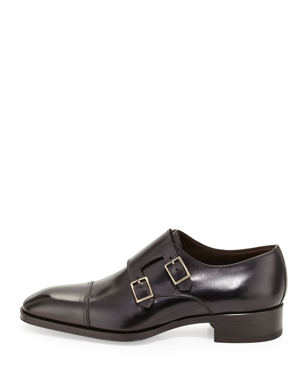 Gianni Double-Monk Strap Loafer, Gray