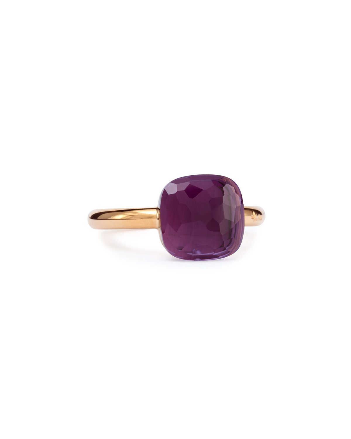 Nudo Rose Gold & 9mm Amethyst Ring, Size 6.75