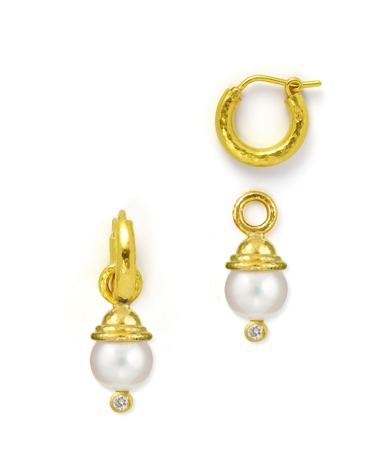 Pearl & Diamond Earring Pendants