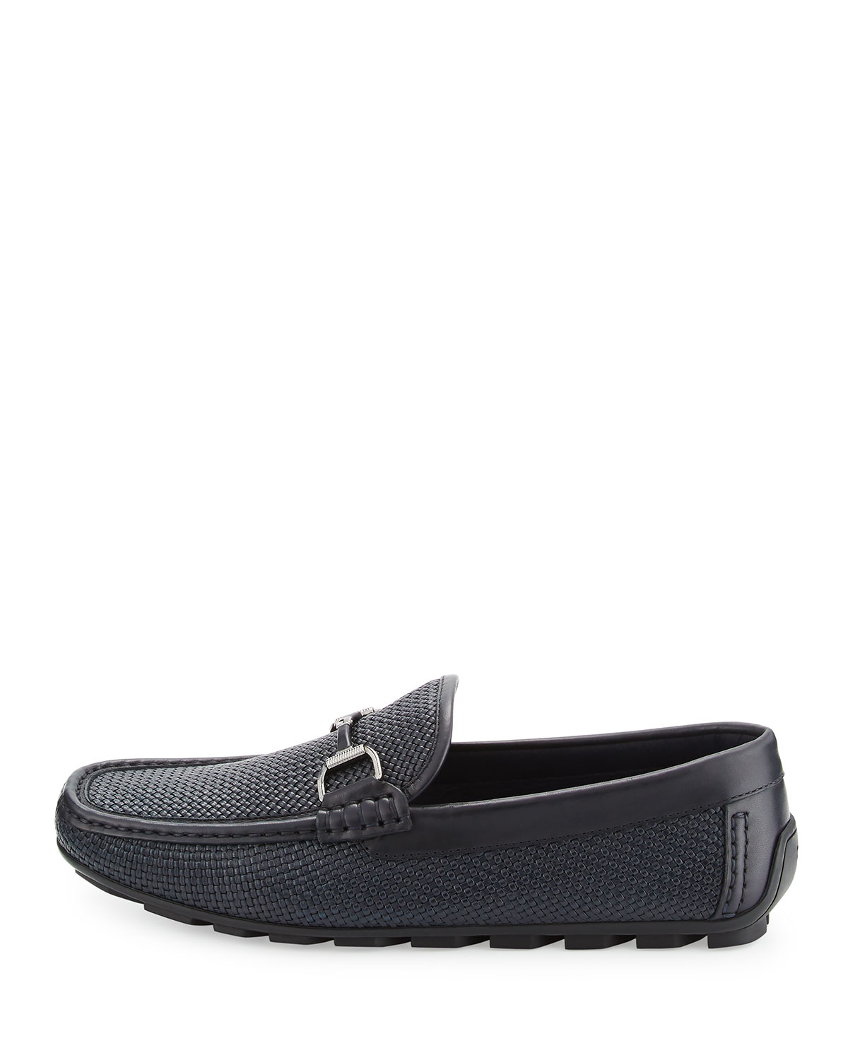 Highway Woven Leather Bit-Strap Driver, Navy