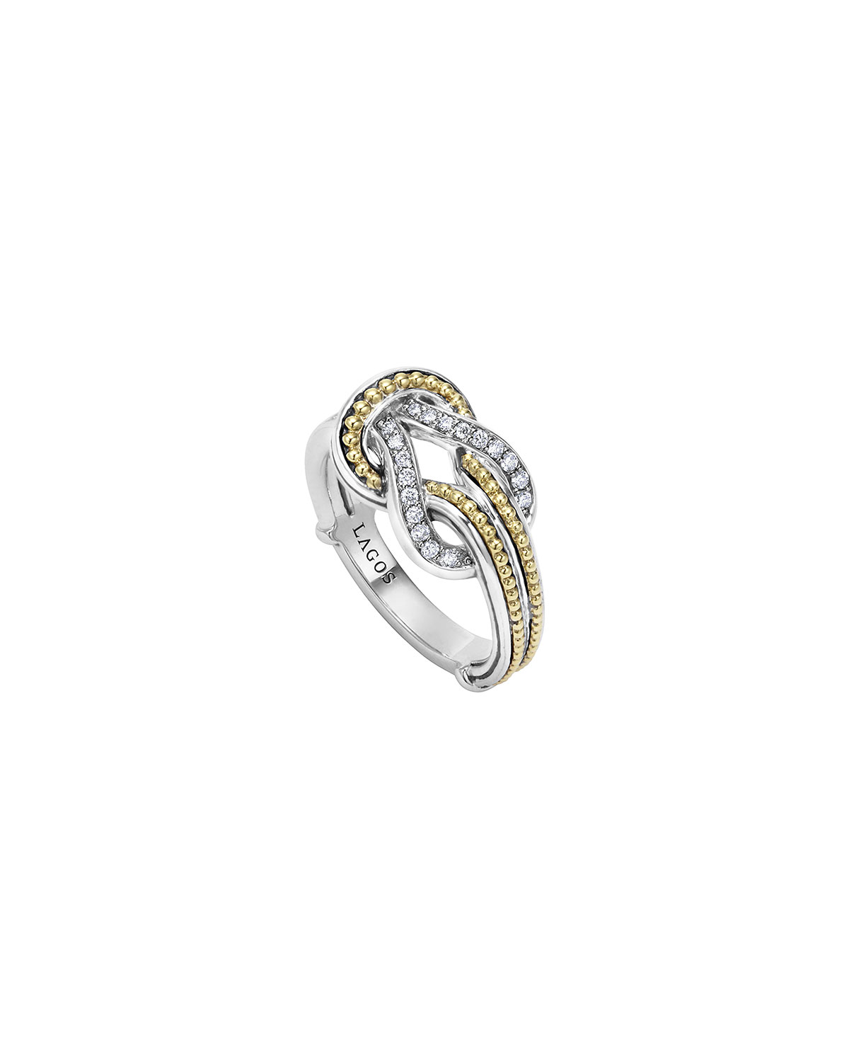 Newport 18K Gold Diamond Knot Ring