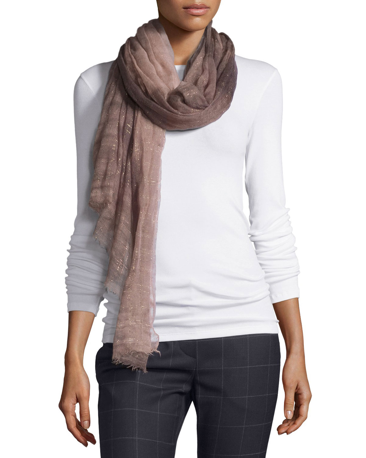 cashmere-blend shimmer scarf, velvet