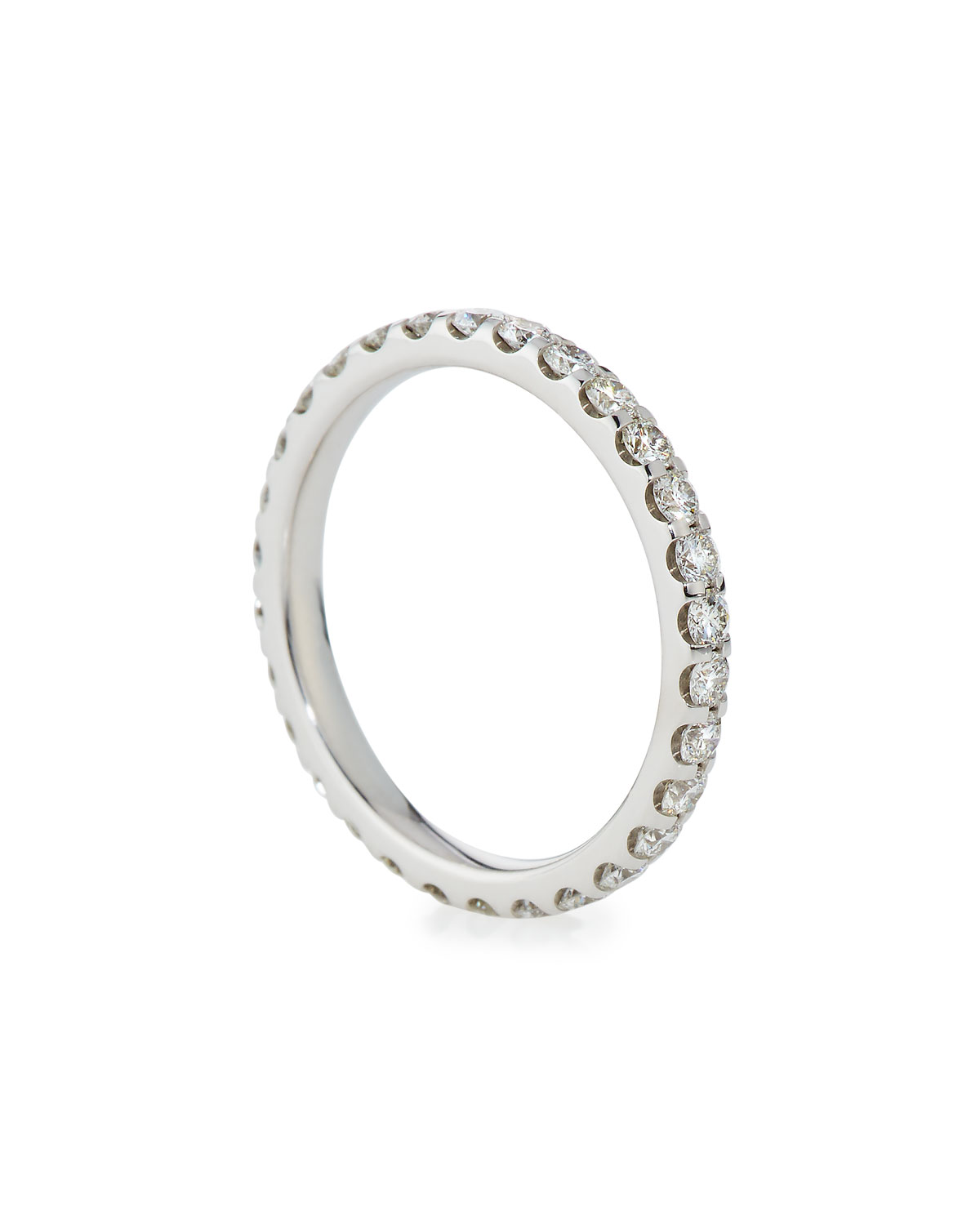 Diamond Eternity Band in 18K White Gold, 1.0 tdcw