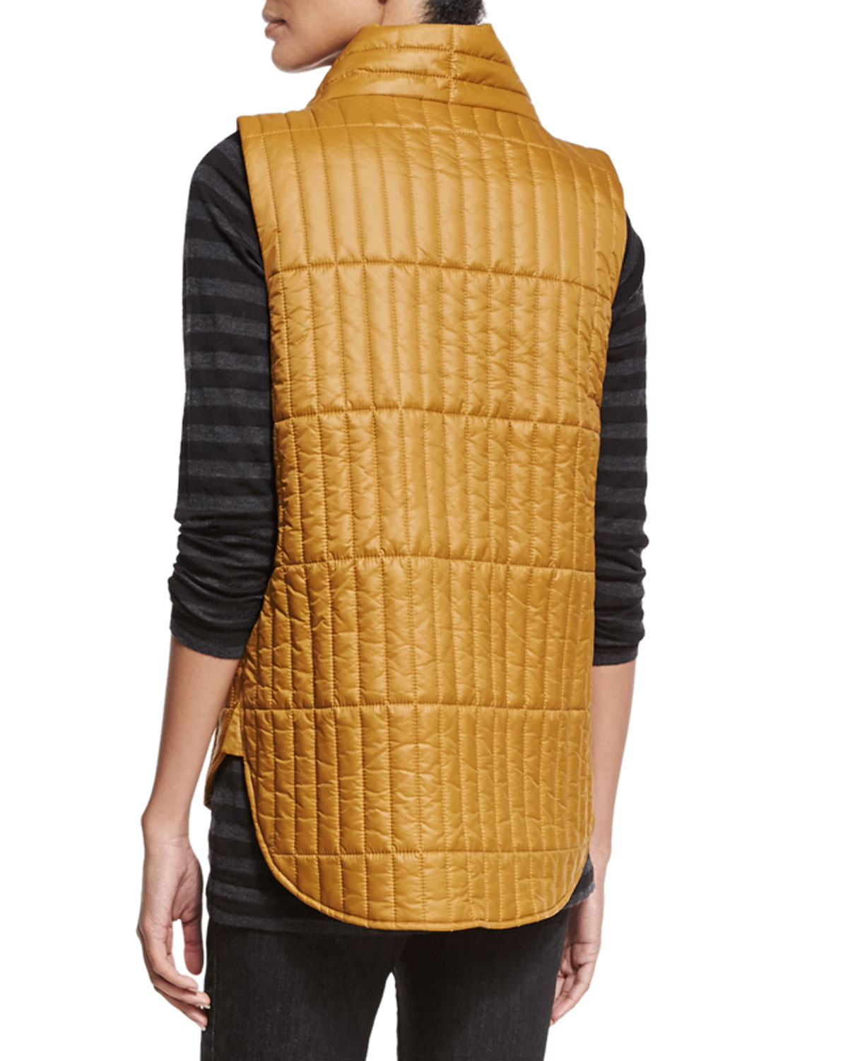 Quilted Stand-Collar Vest