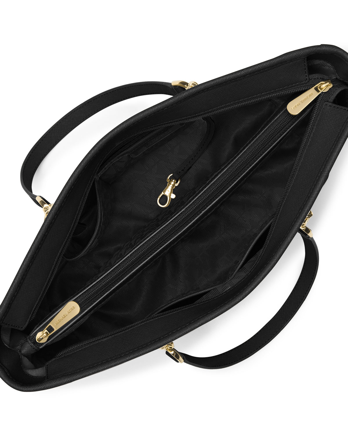 Jet Set Chain Saffiano Tote Bag, Black