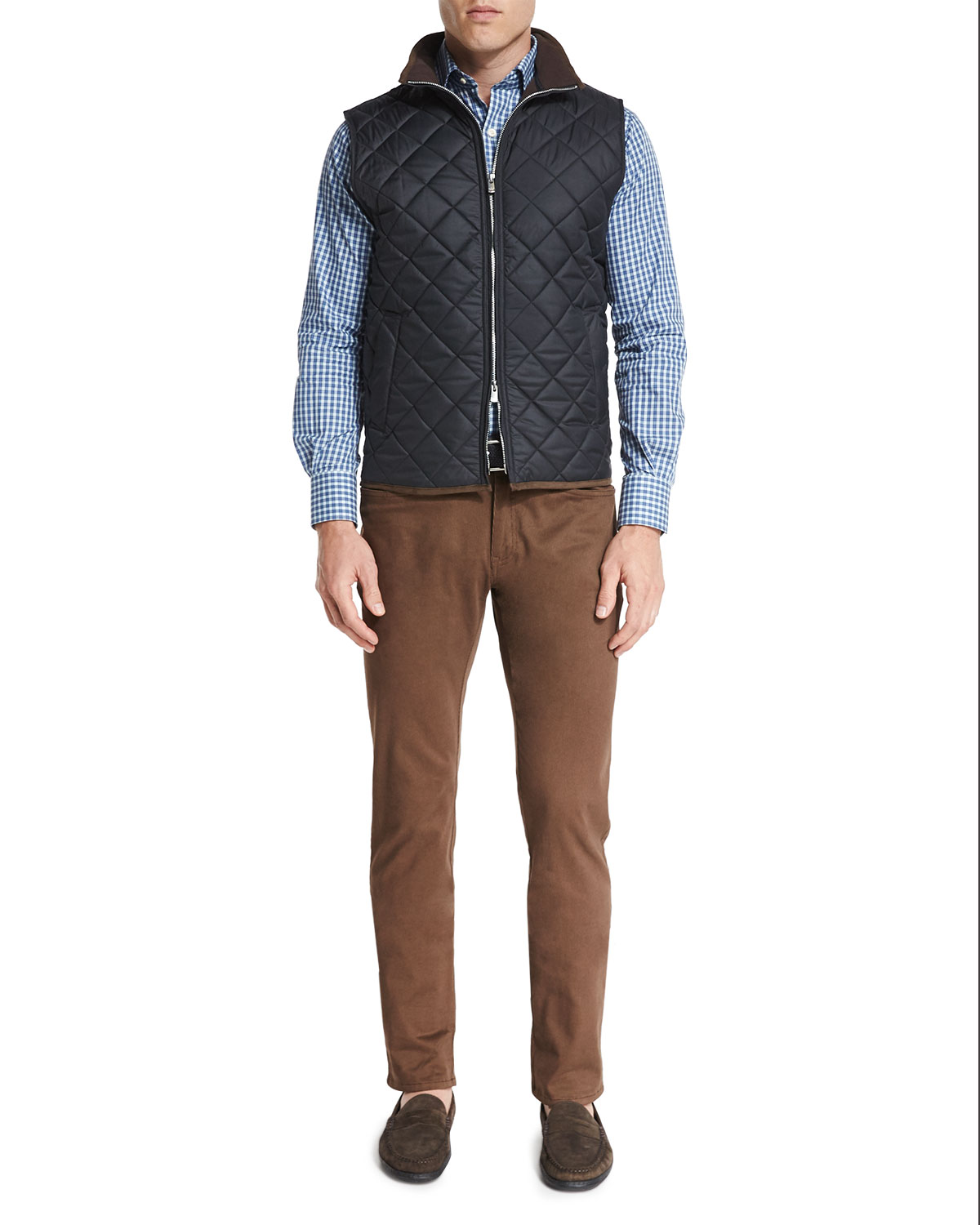 Hudson Lightweight Quilted Vest, Black
