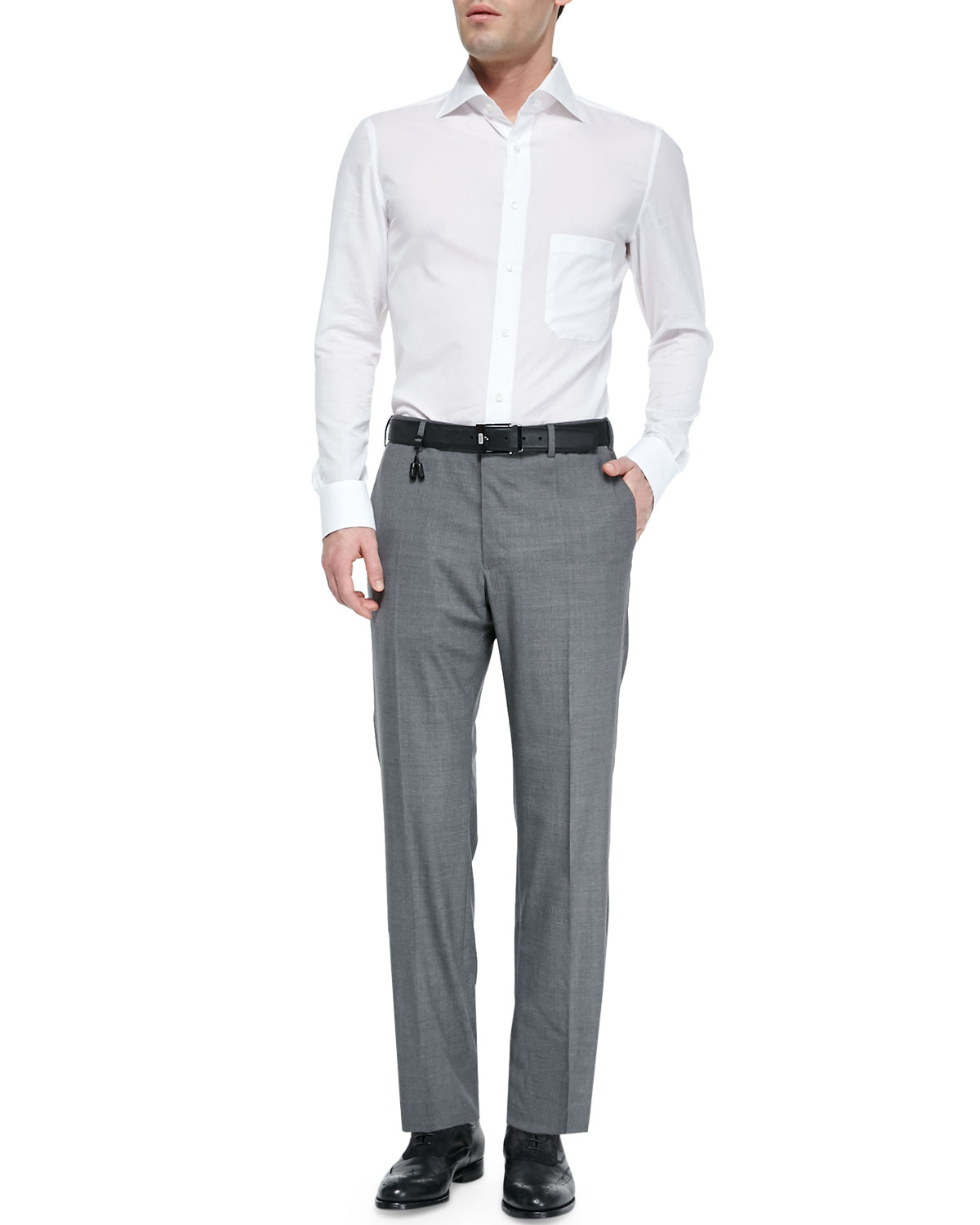 MEDIUM GREY 130S WOOL