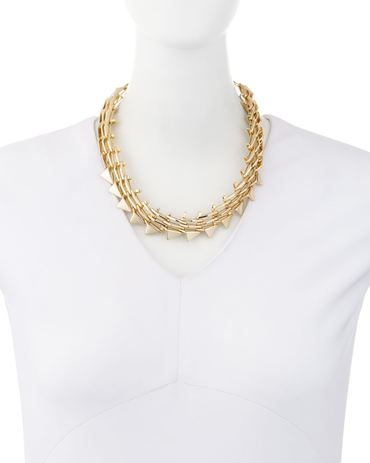 Golden Futurist Link Necklace