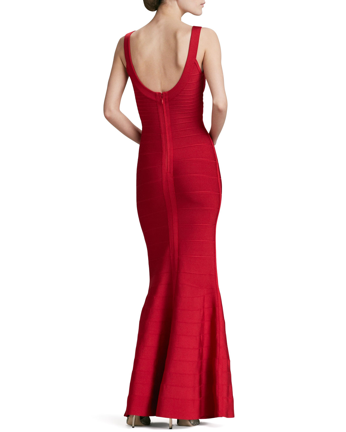 Scoop-Neck Bandage Gown