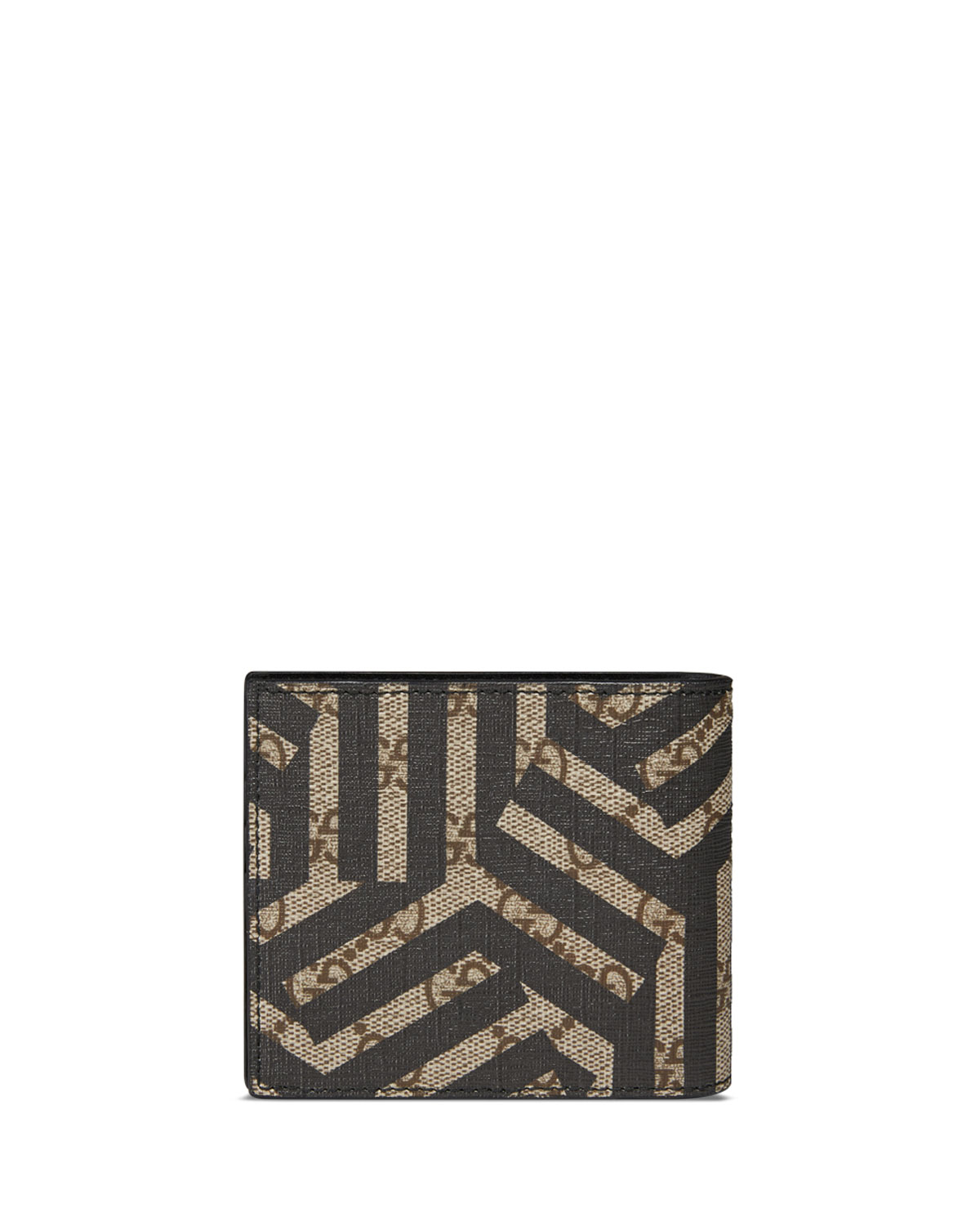 GG Caleido Bi-Fold Wallet, Black/Beige