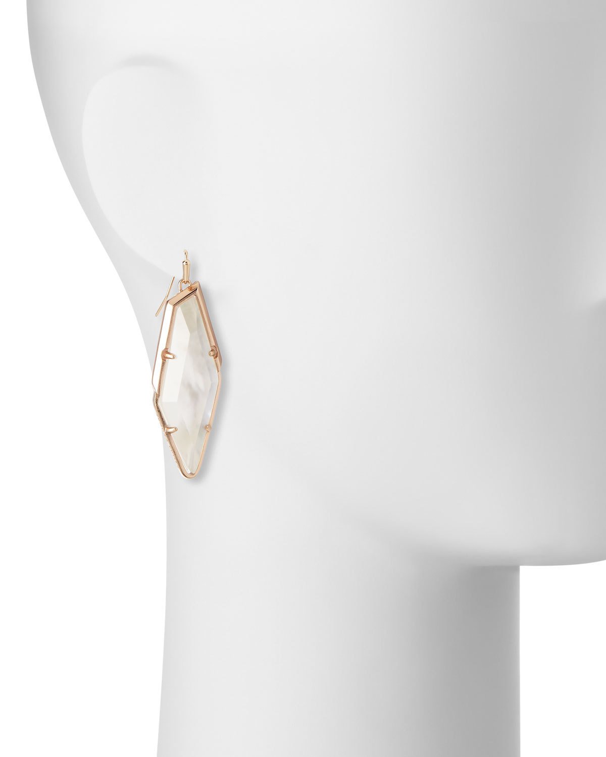 Bexley Mother-of-Pearl Statement Drop Earrings, Ivory