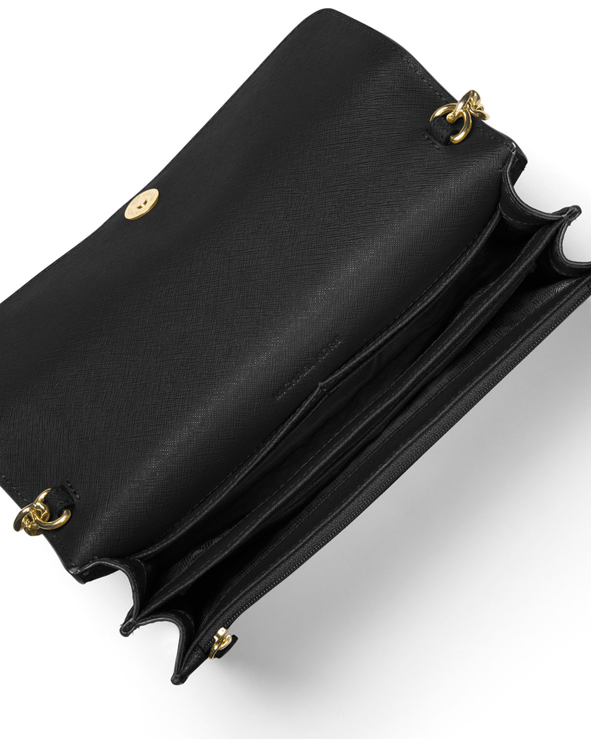 Daniela Large Saffiano Crossbody Bag, Black