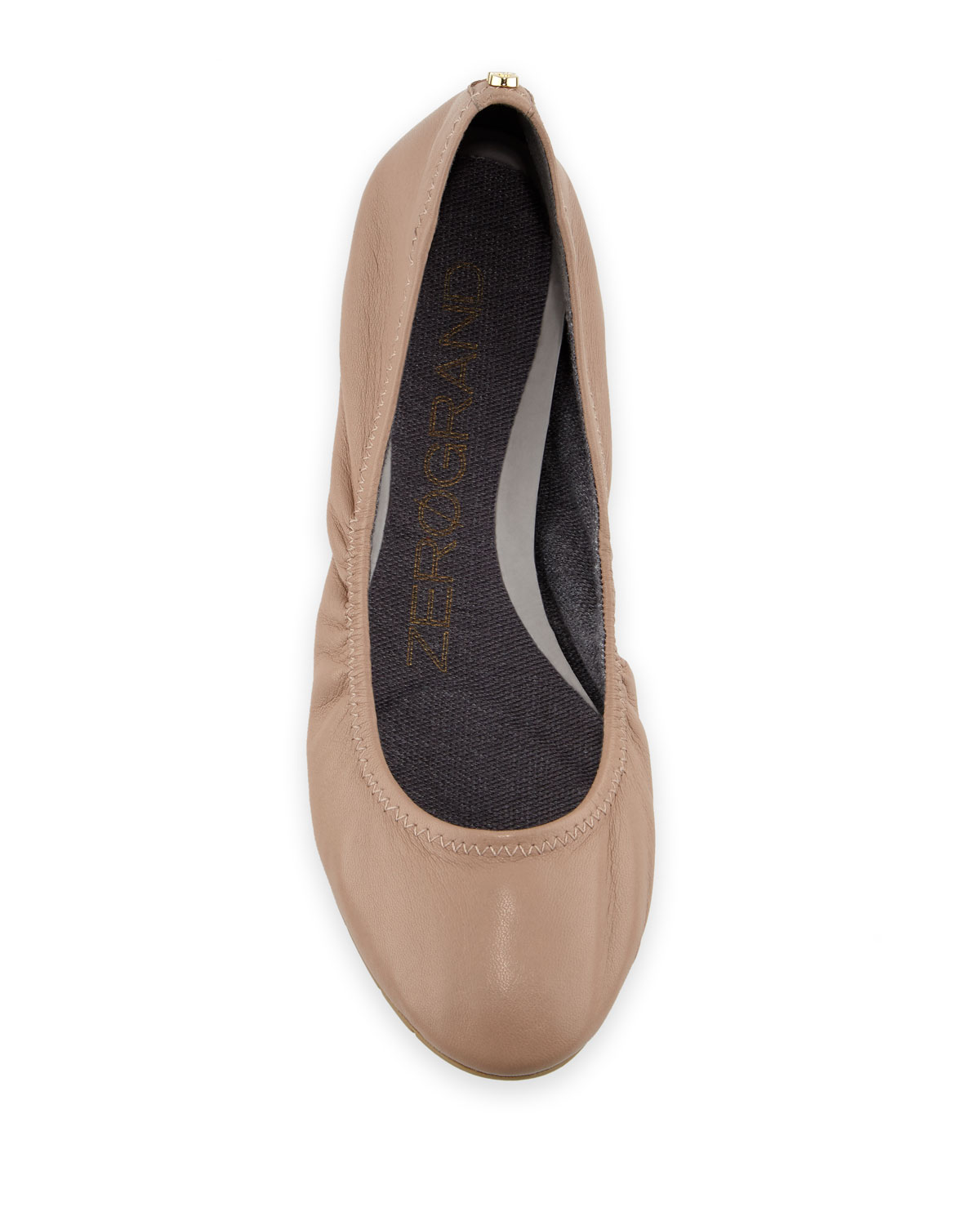 ZeroGrand Stagedoor Stud Ballerina Flat, Maple Sugar 