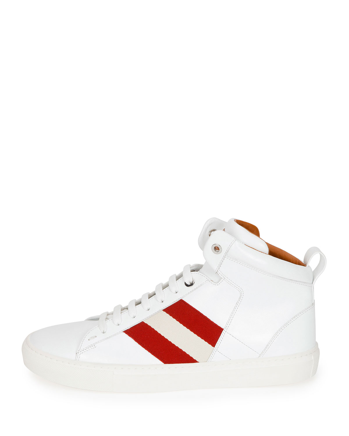 Hedern Trainspotting Stripe Mid-Top Sneaker, White