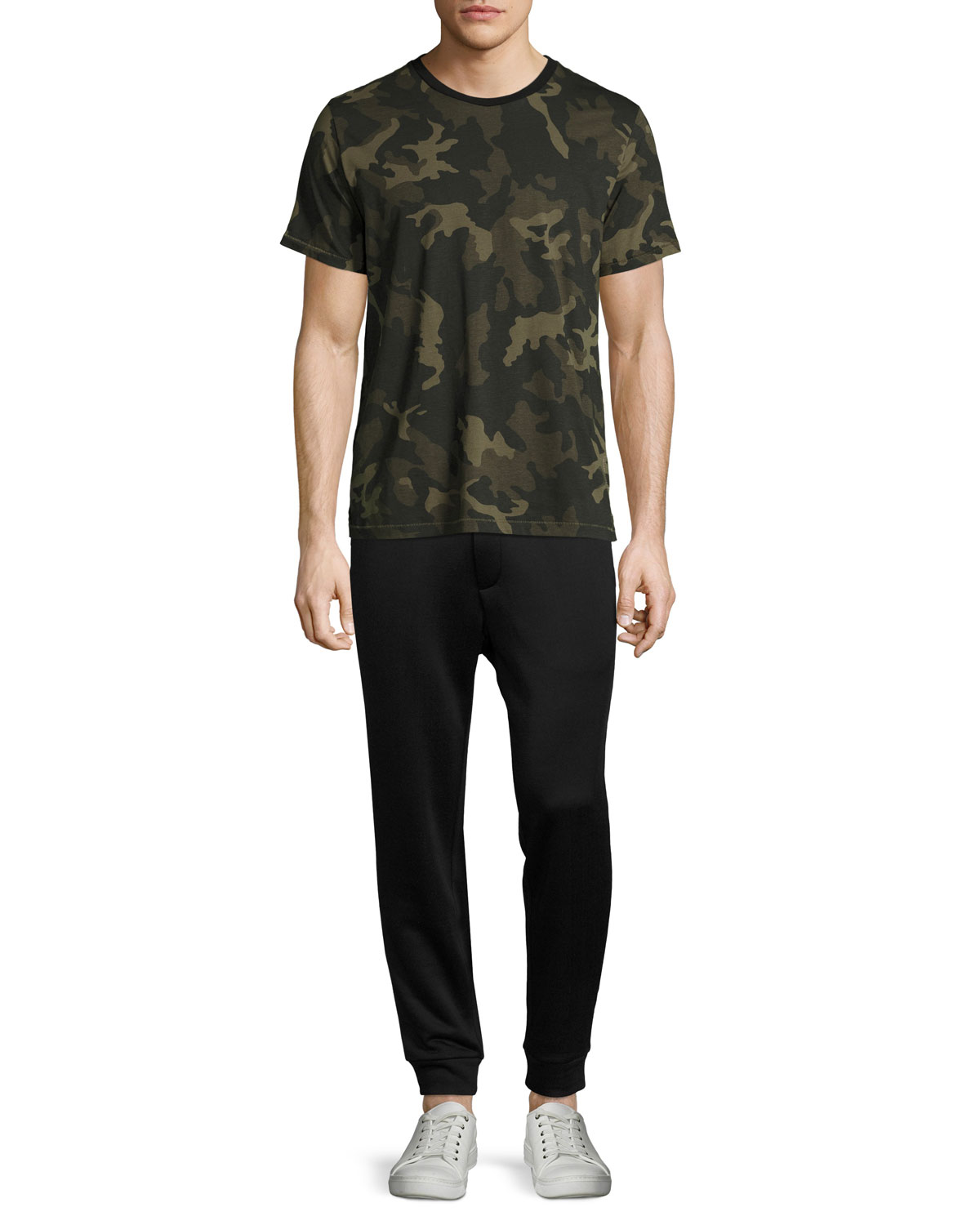 Camo-Print Ringer T-Shirt