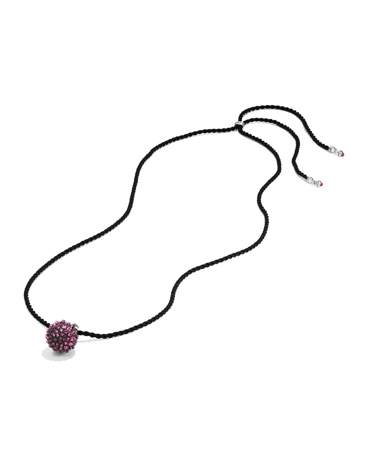20mm Osetra Faceted Garnet Pendant Necklace, 42"