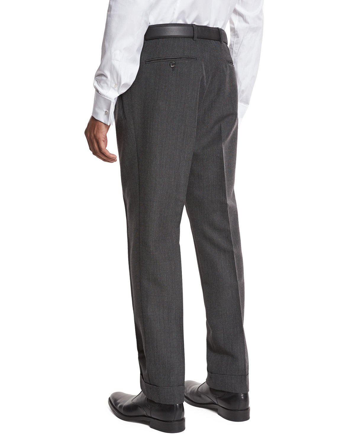 Double-Pleated Trousers, Gray