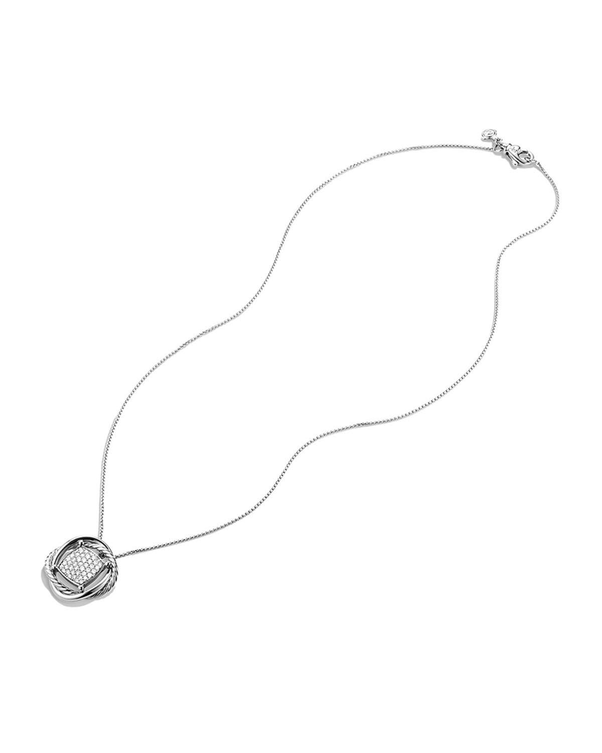 11mm Pave Diamond Infinity Necklace