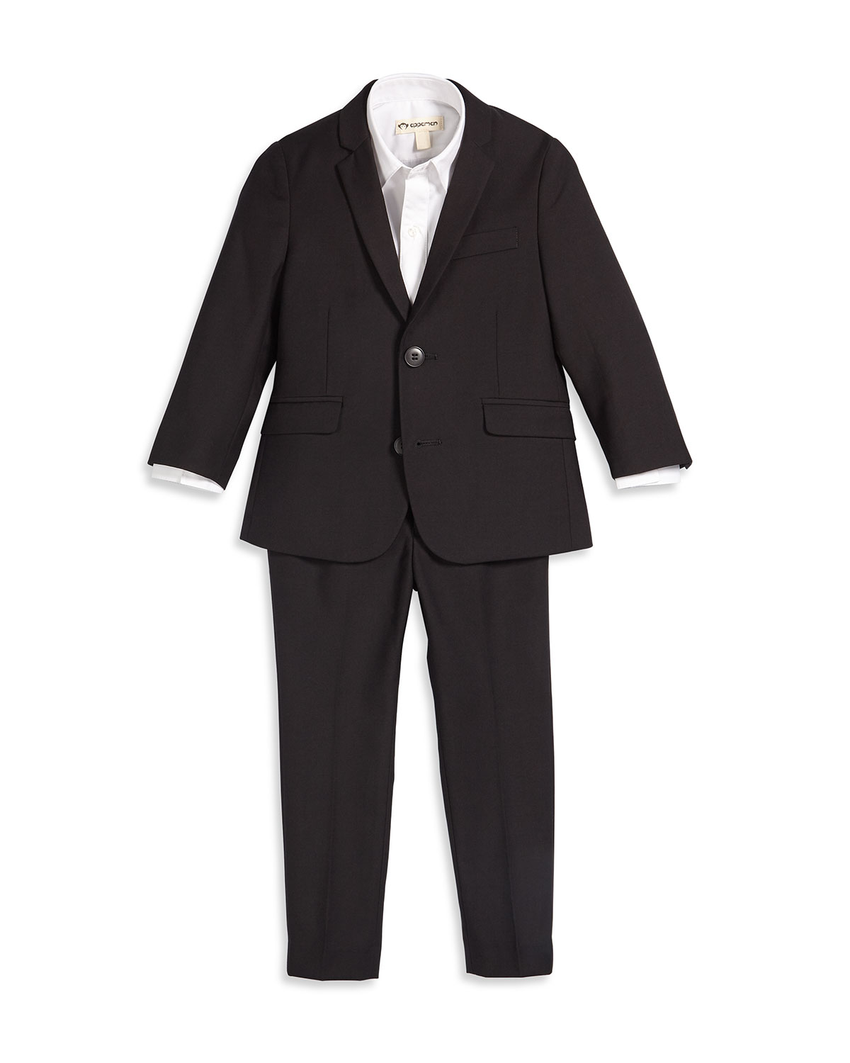 Solid Button-Down Shirt, White, 2T-14 