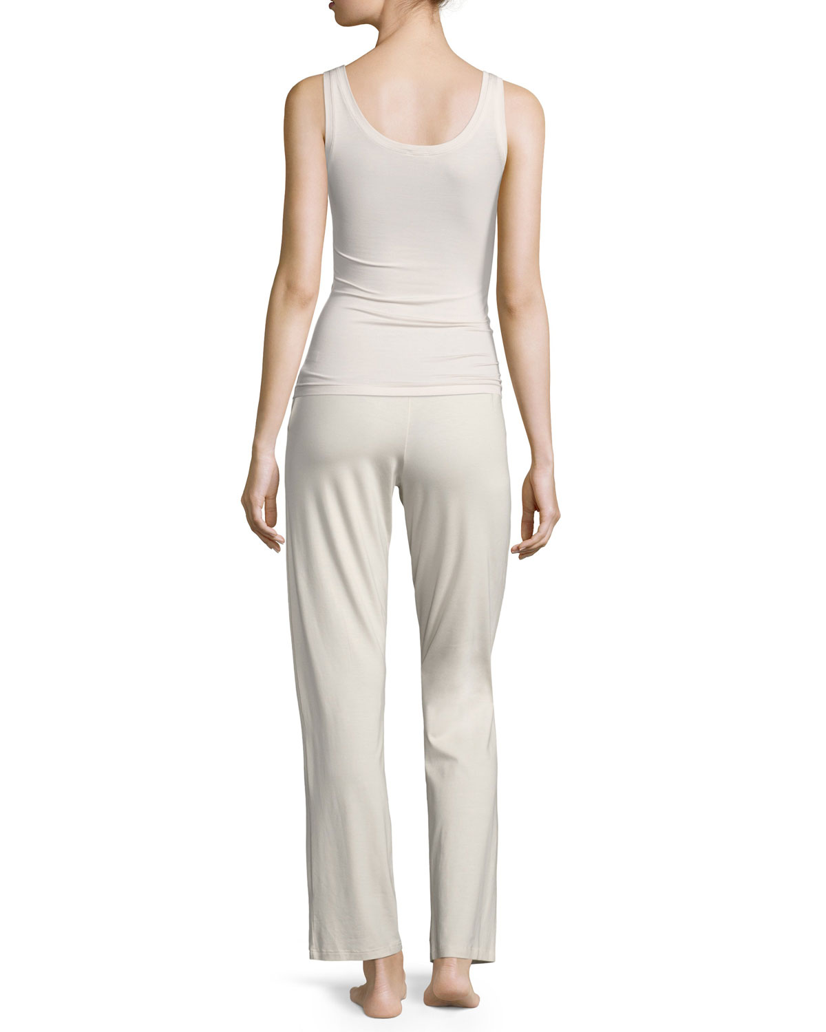 Jersey Drawstring Lounge Pants, Off White