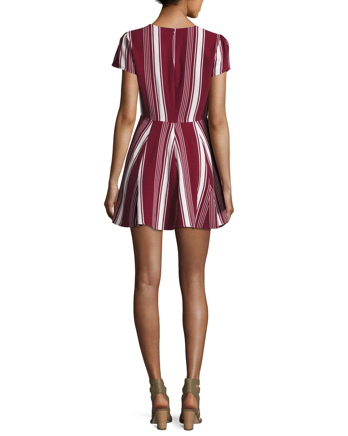 Compass Lace-Up Fit & Flare Dress
