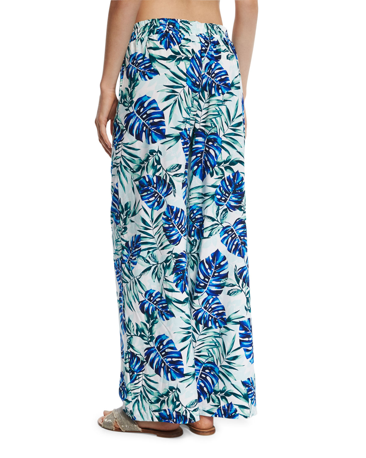 Fronds Floating Wide-Leg Pants