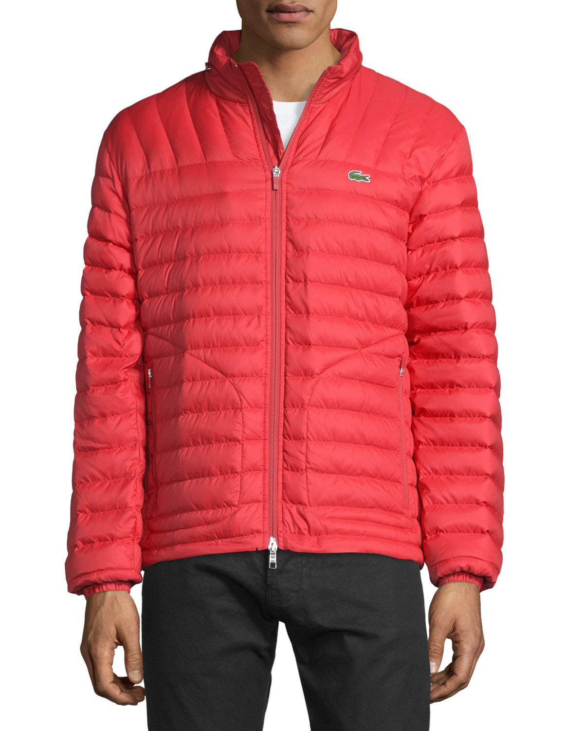 Lightweight Quilted Down Jacket, Red