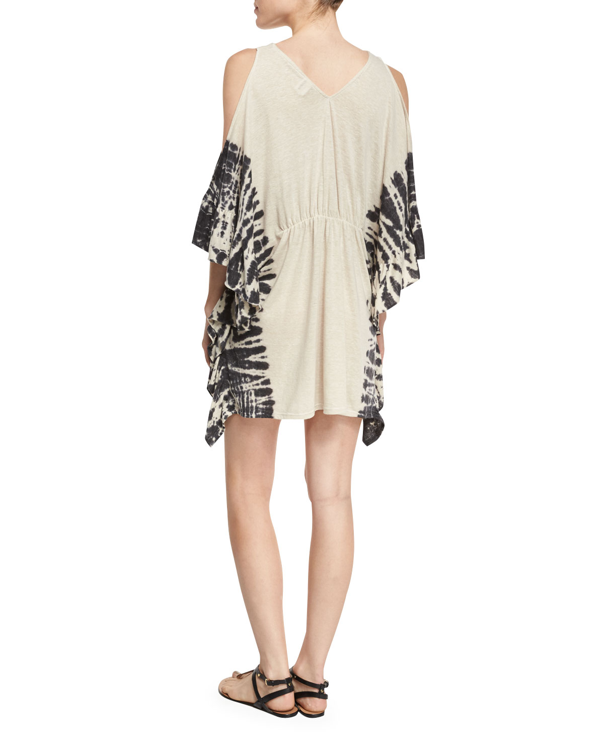 Free Spirit Cold-Shoulder Tunic Coverup, Natural
