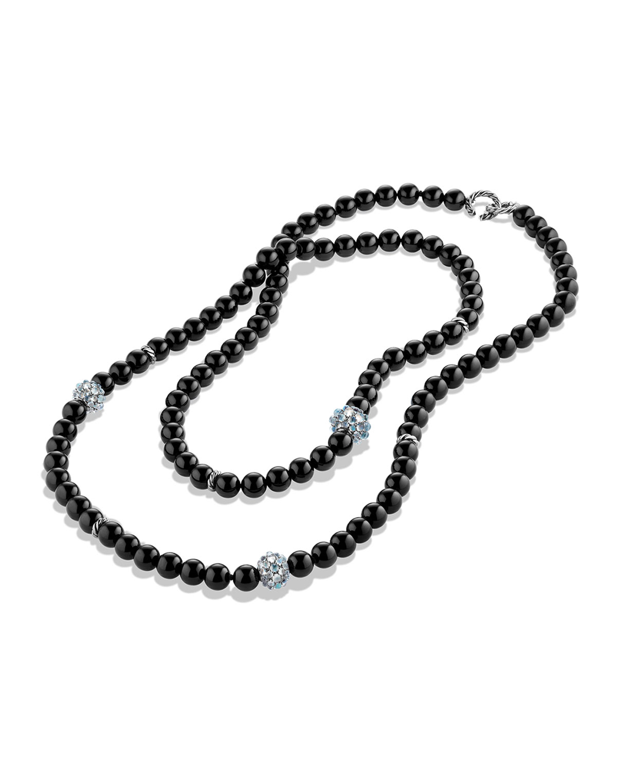 Osetra Necklace with Black Onyx and Moonstone