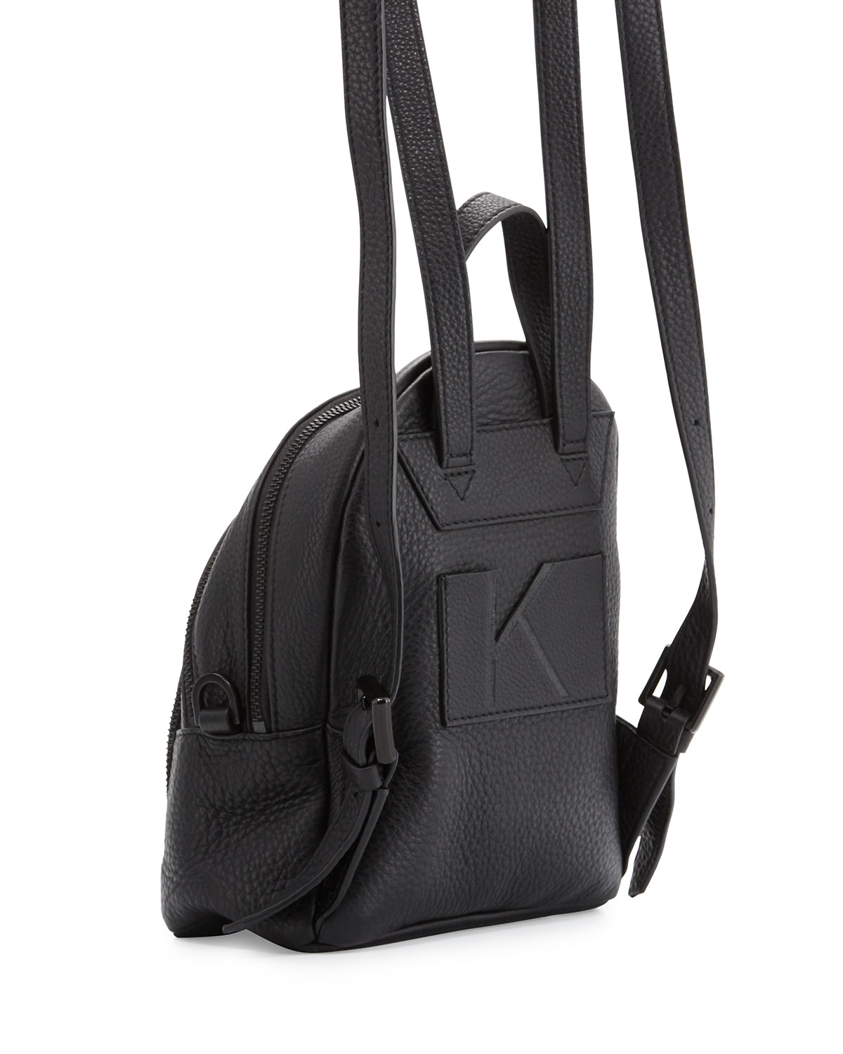 Sloane Mini Leather Backpack, Black