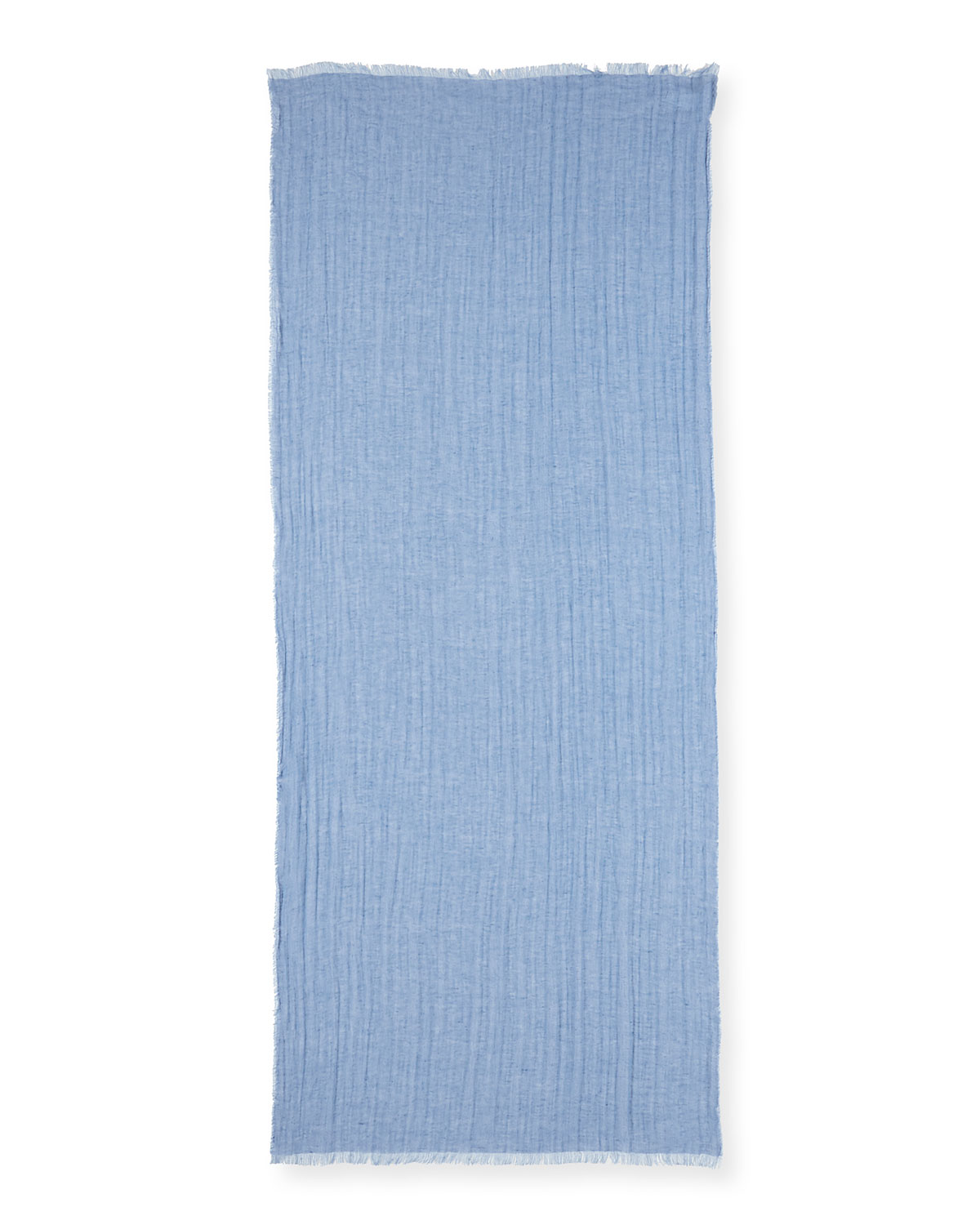 Scirocco Foulard Linen Scarf, Sky Blue  