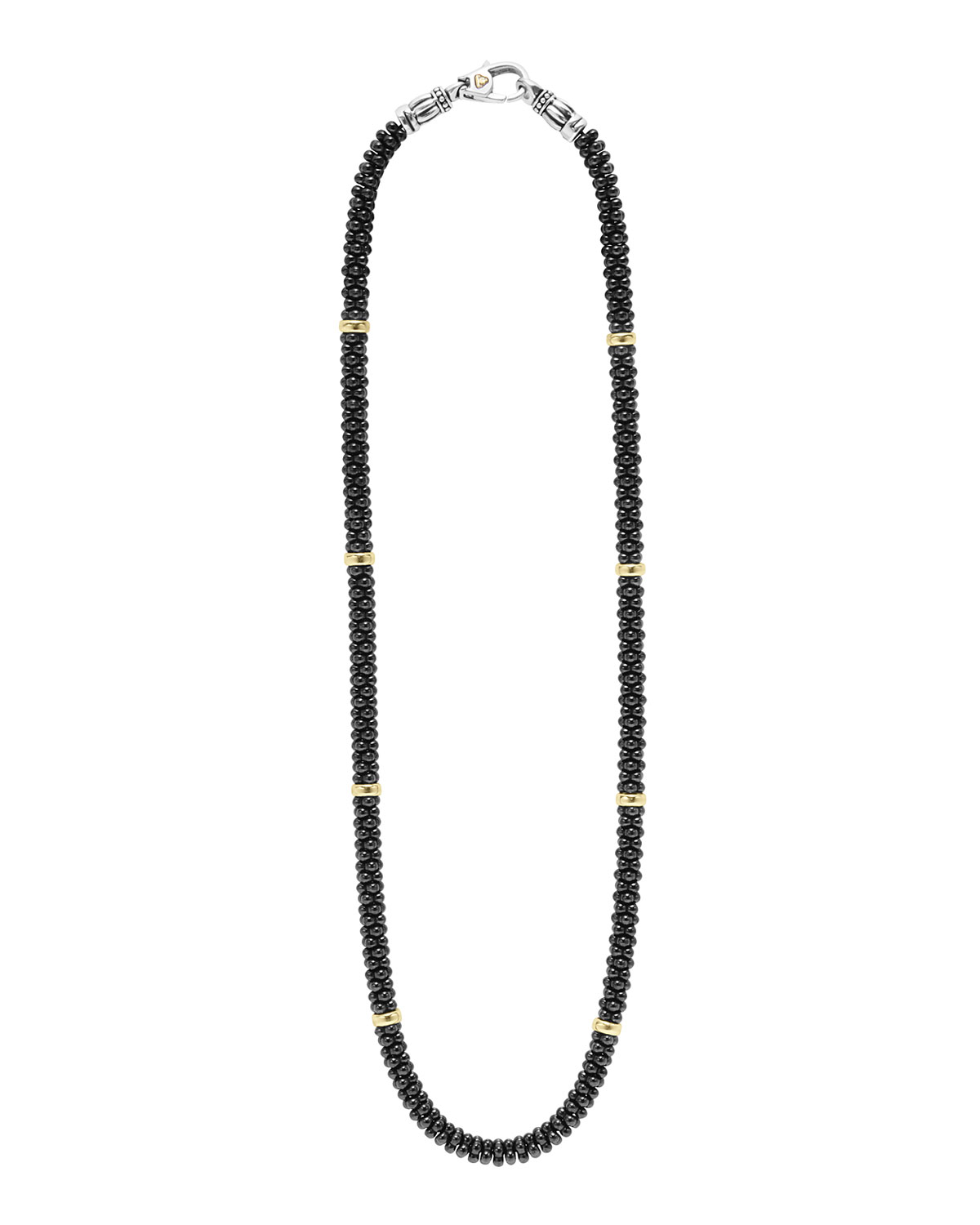 Black Caviar 8-Bar Beaded Necklace