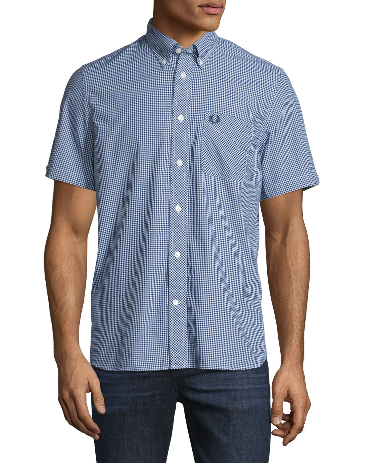 Gingham Short-Sleeve Sport Shirt