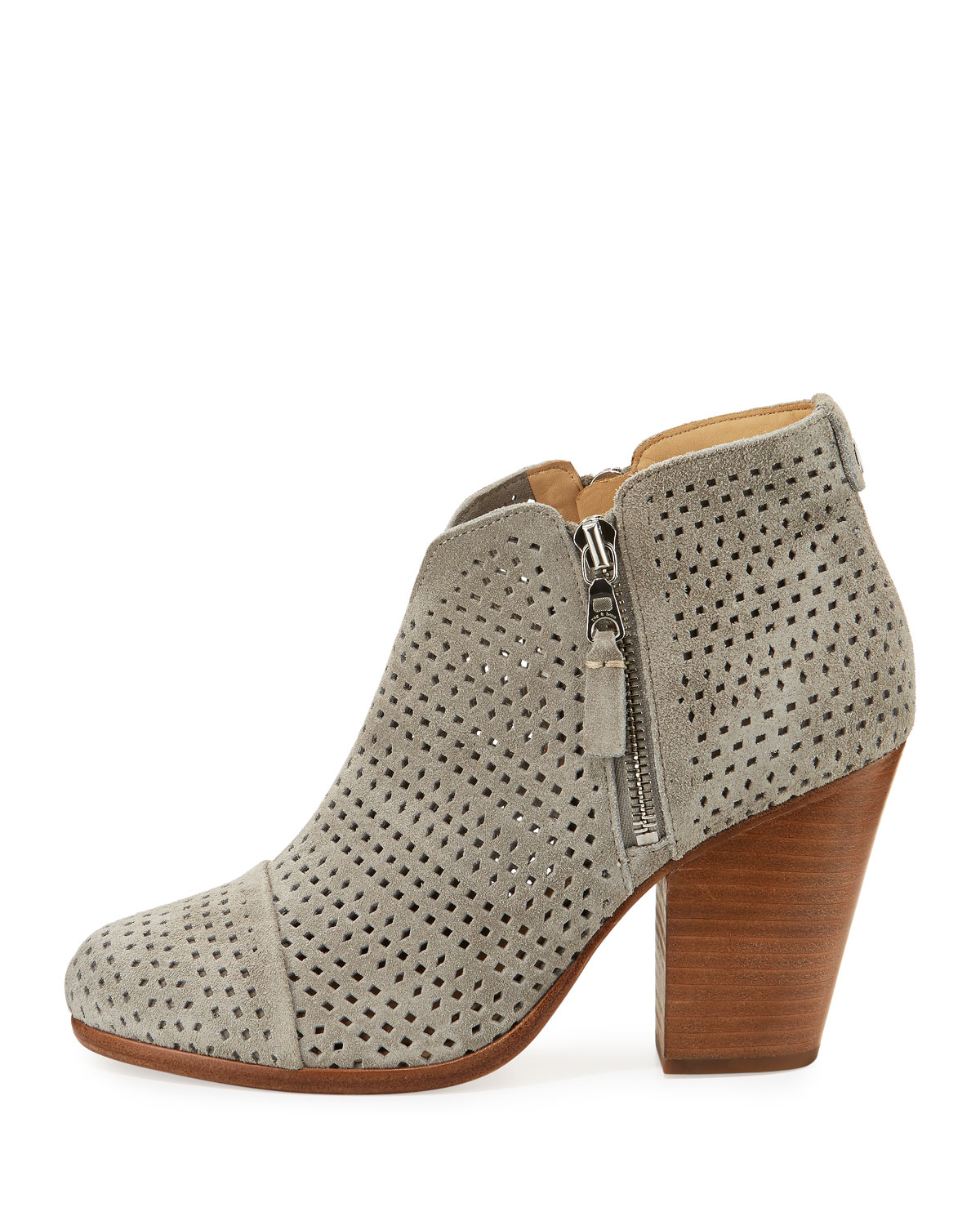 Margot Perforated Suede Ankle Boot