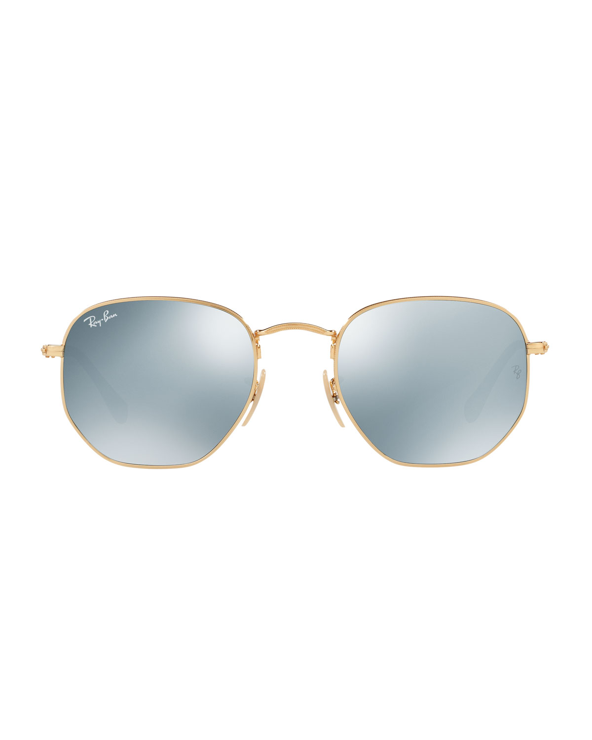 Icons Hexagonal Flash Sunglasses, Gold/Silver