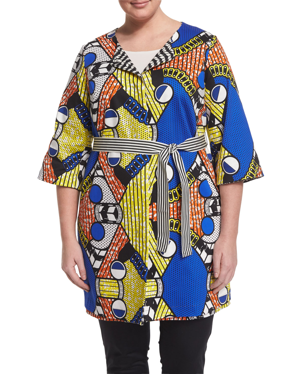 Fila Half-Sleeve Bold-Print Jacket, Plus Size 