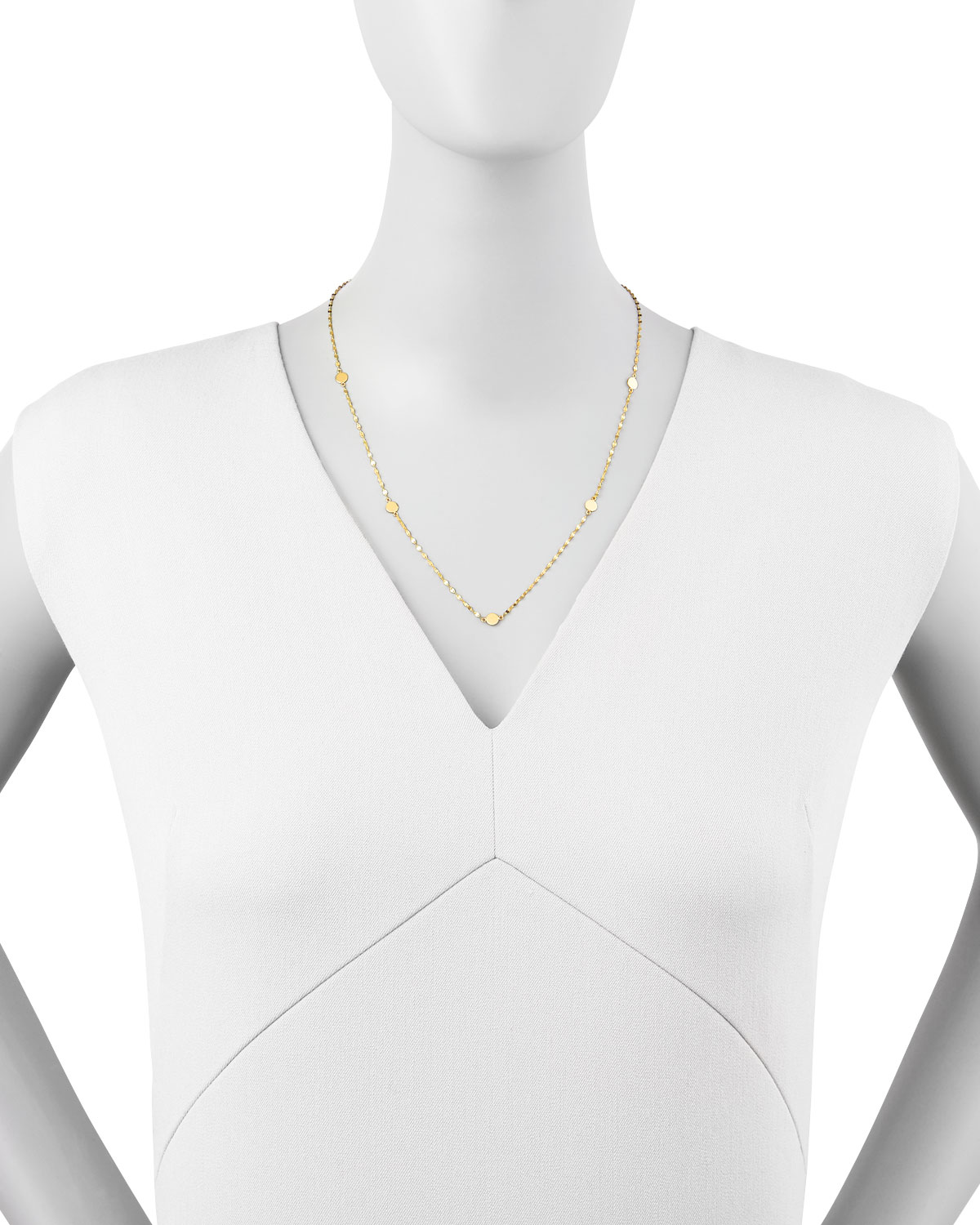 Disc-Station Layering Necklace, 19.5"L