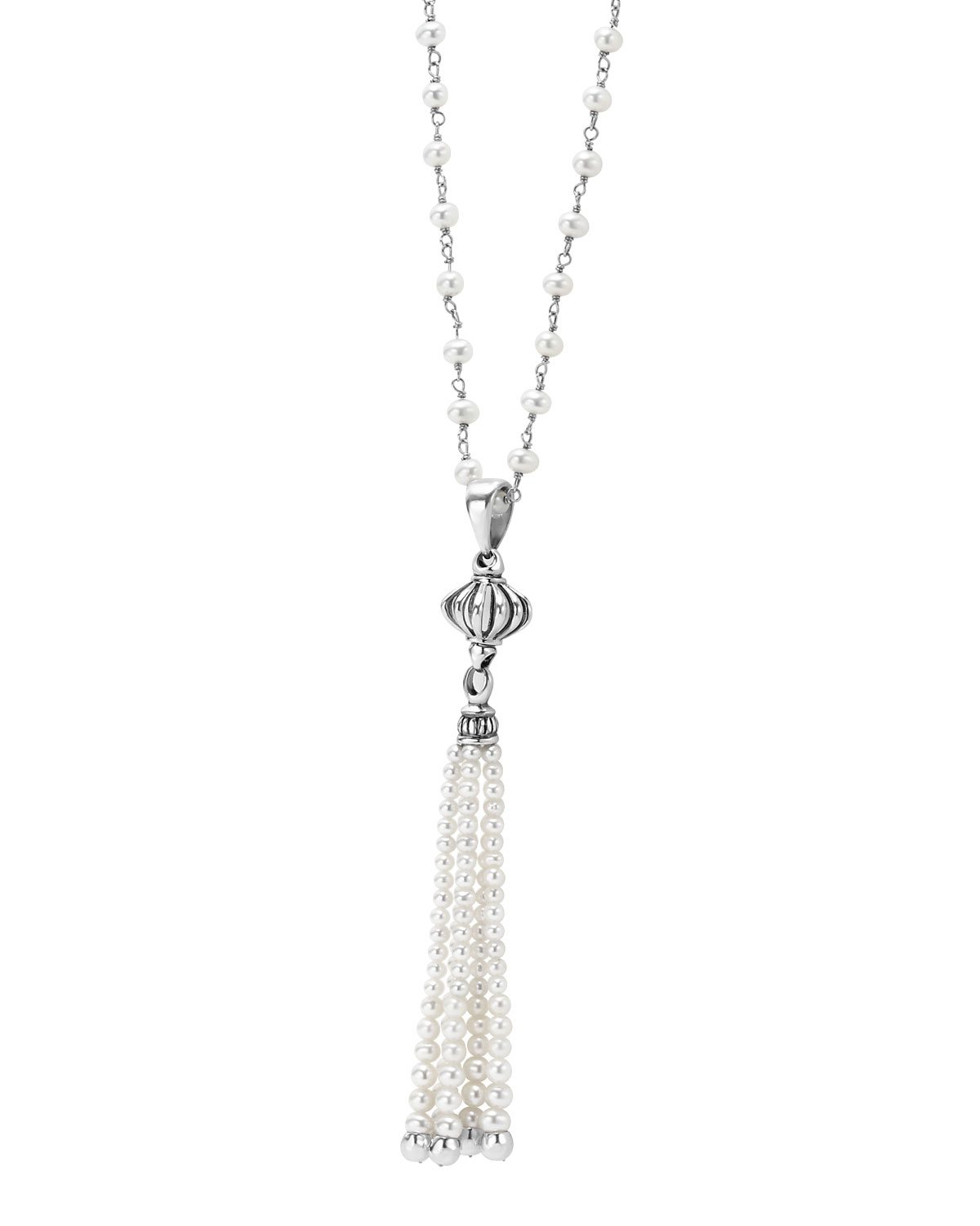 Luna Pearl-Tassel Necklace