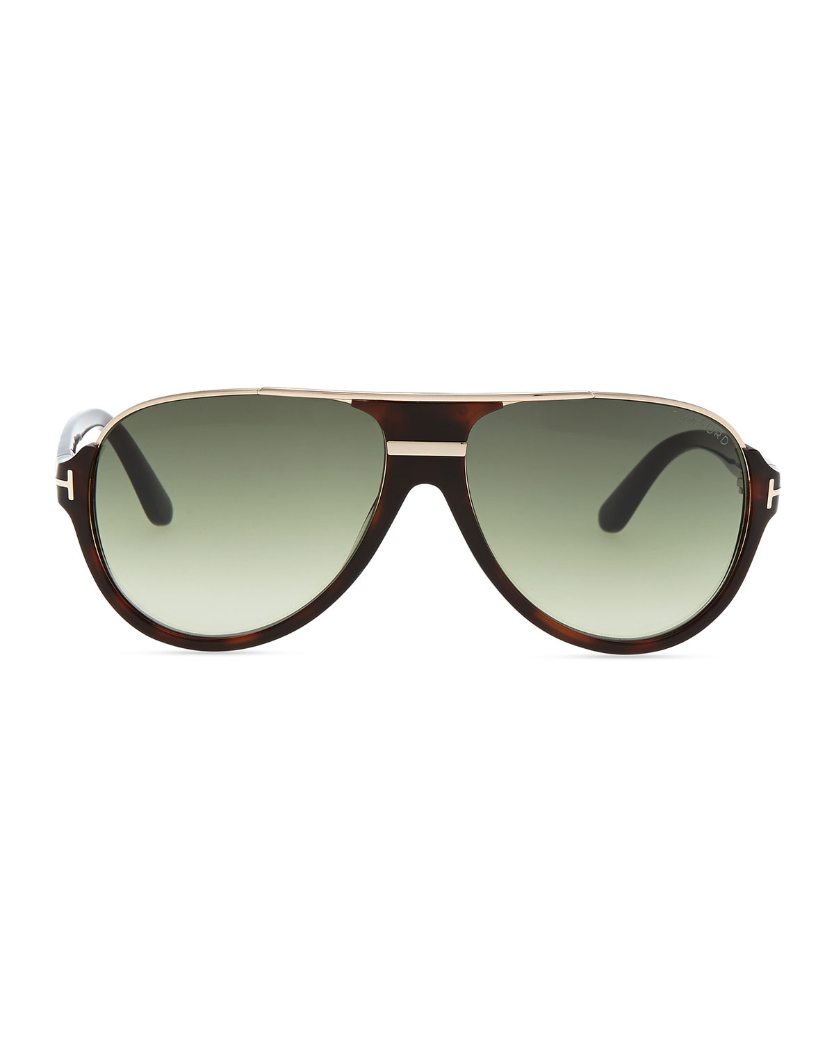 Dimitri Rimless Aviator Sunglasses, Dark Brown