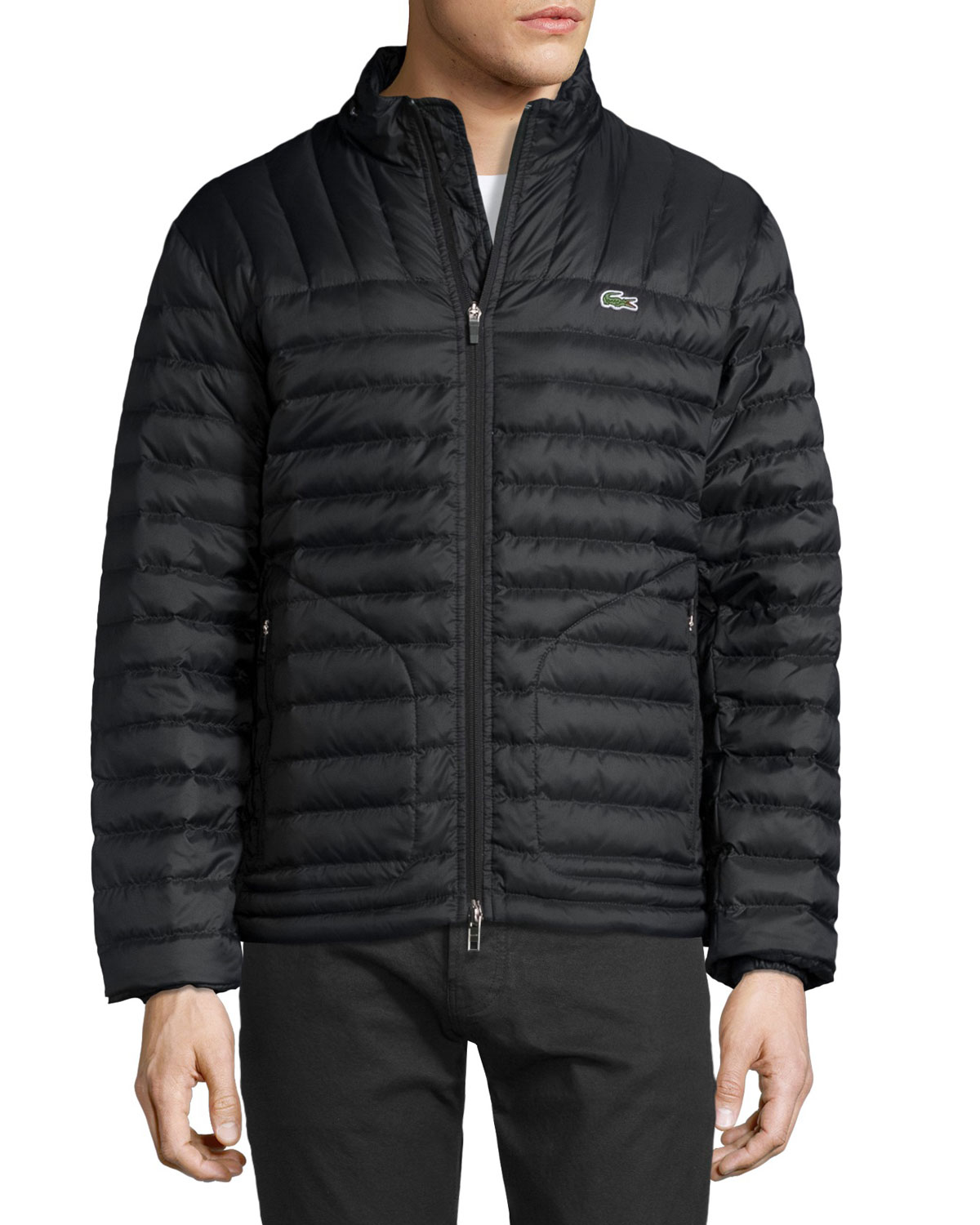 Lightweight Quilted Down Jacket, Black