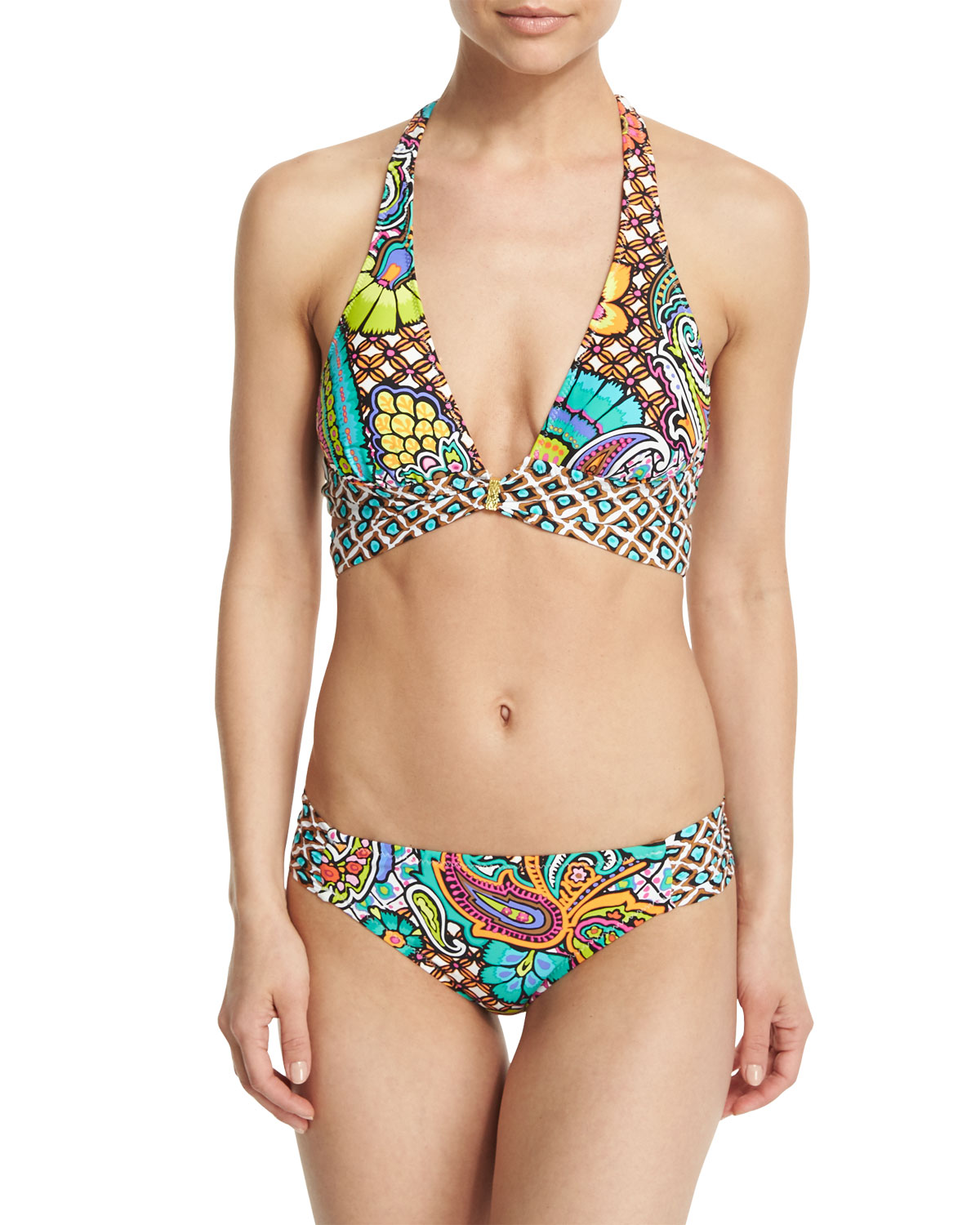 Madagascar Paisley-Print Wide-Leg Coverup Pants