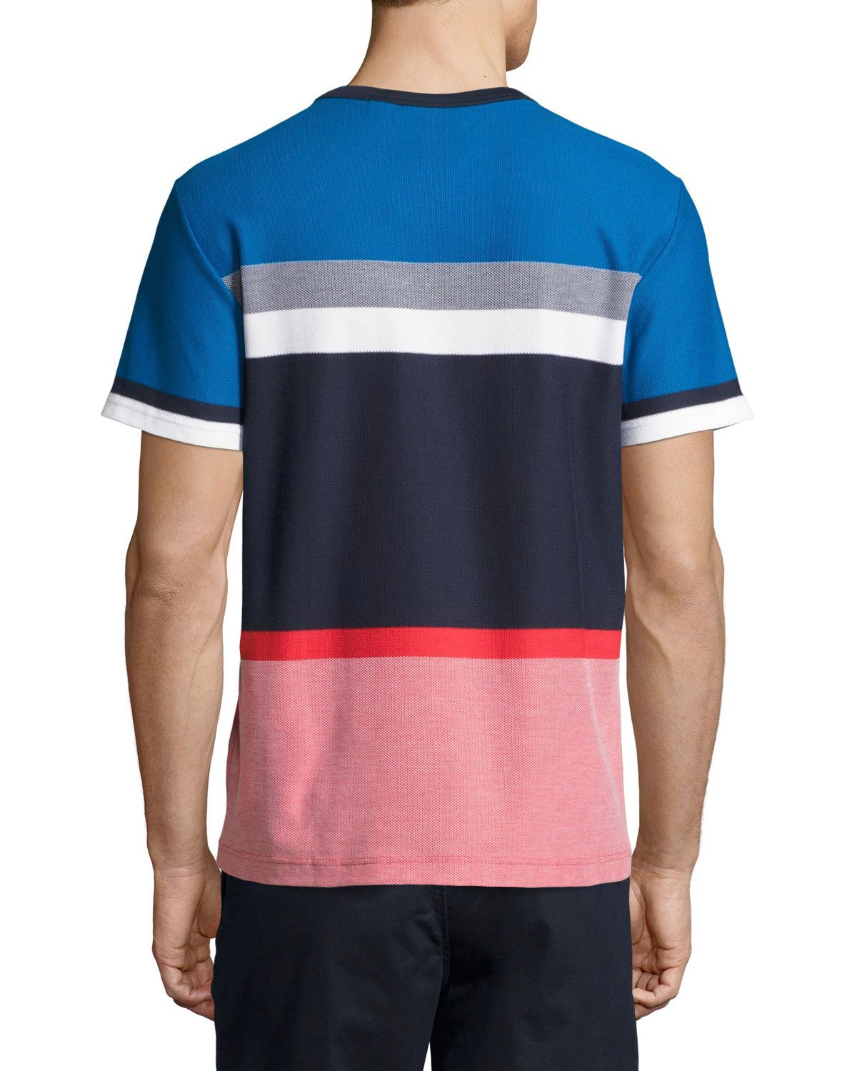 Honeycomb Jersey Colorblock T-Shirt, Blue/Multicolor