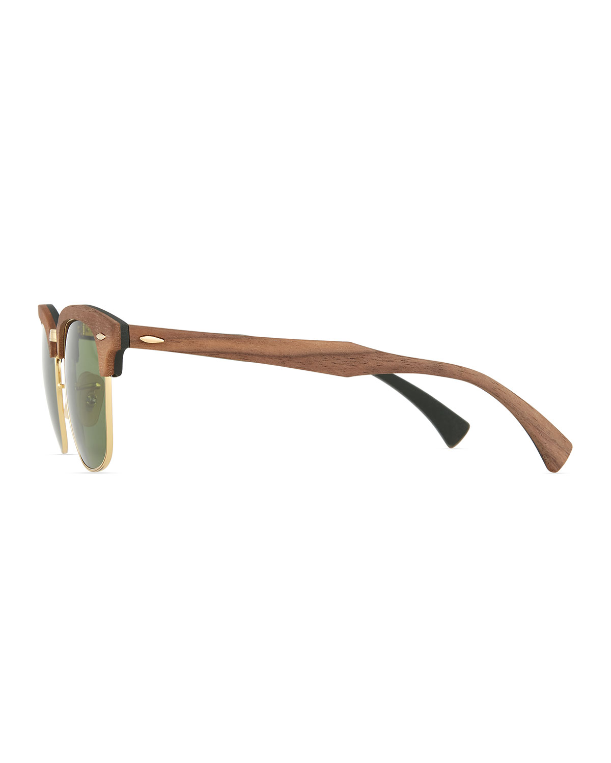 Clubmaster Wood Sunglasses, Green