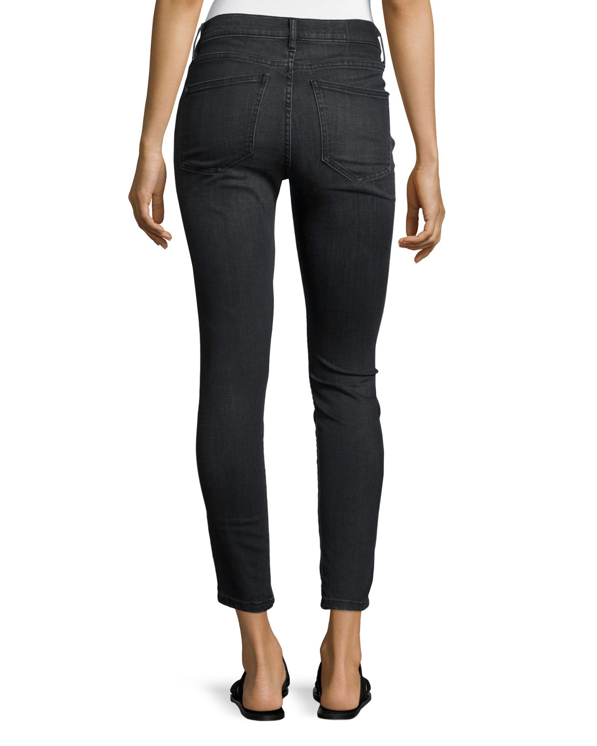 The Almost Skinny Ankle Jeans, Worn Black Wash