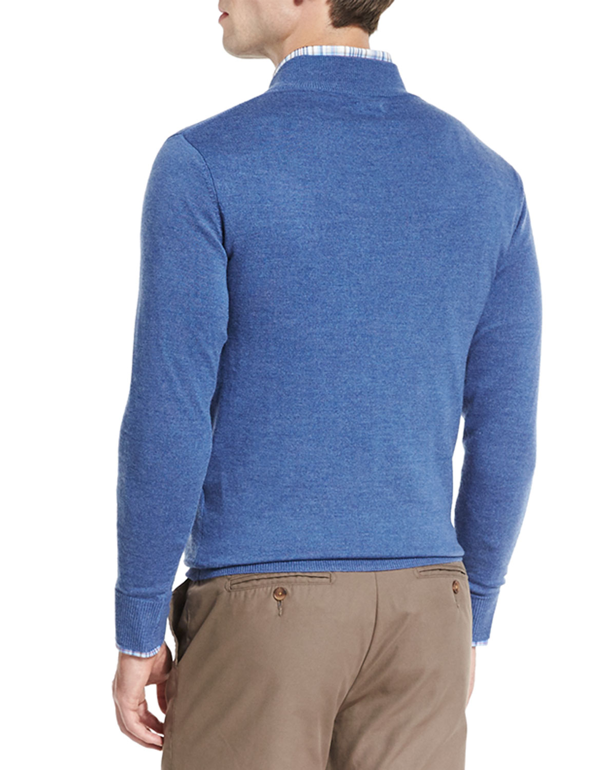 Merino Quarter-Zip Sweater, Hawaiian Blue