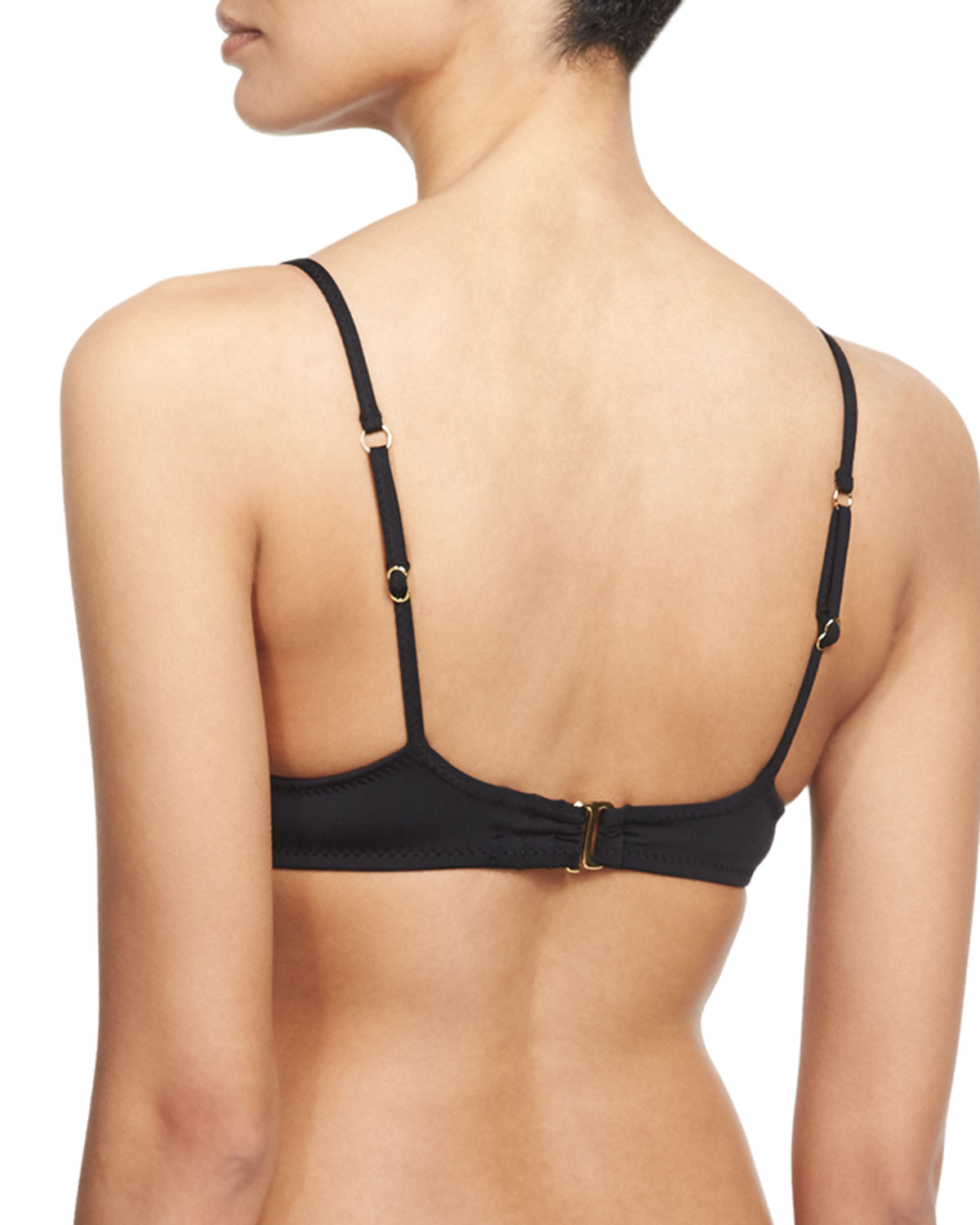 Black Sands Bralette Swim Top, Black