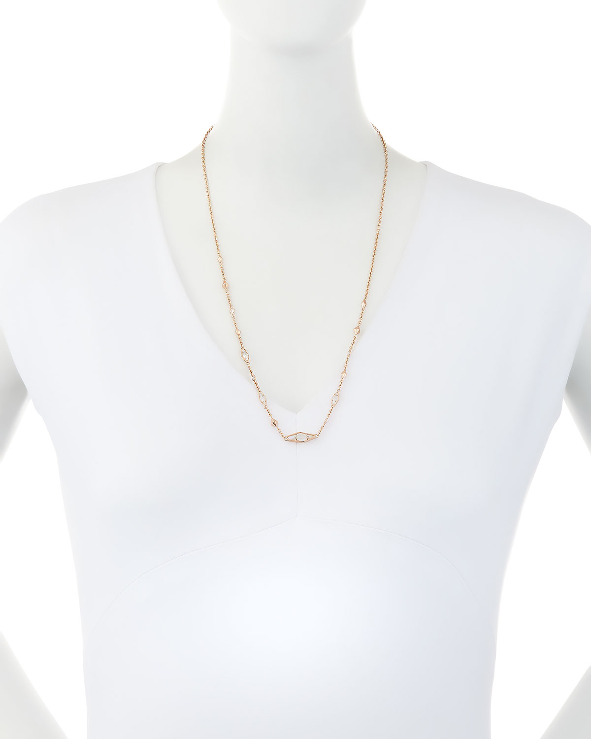 Debra Station Necklace, Clear