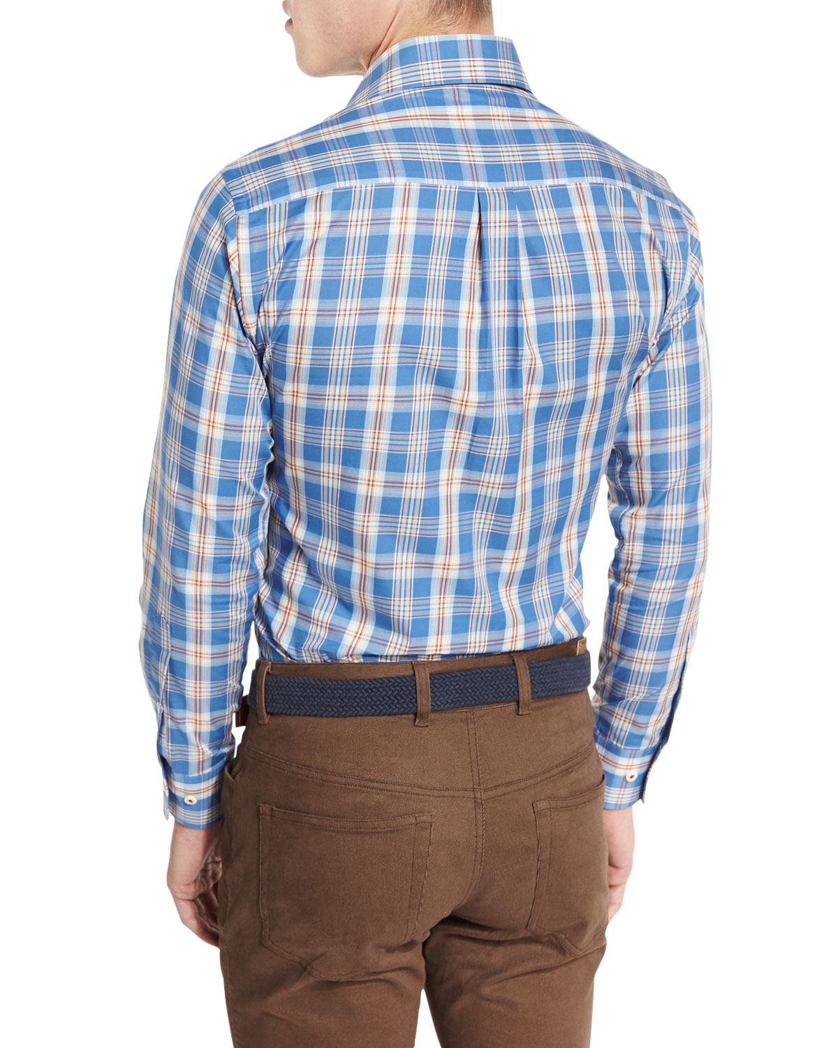 Teton Plaid Oxford Shirt, Hawaiian Blue