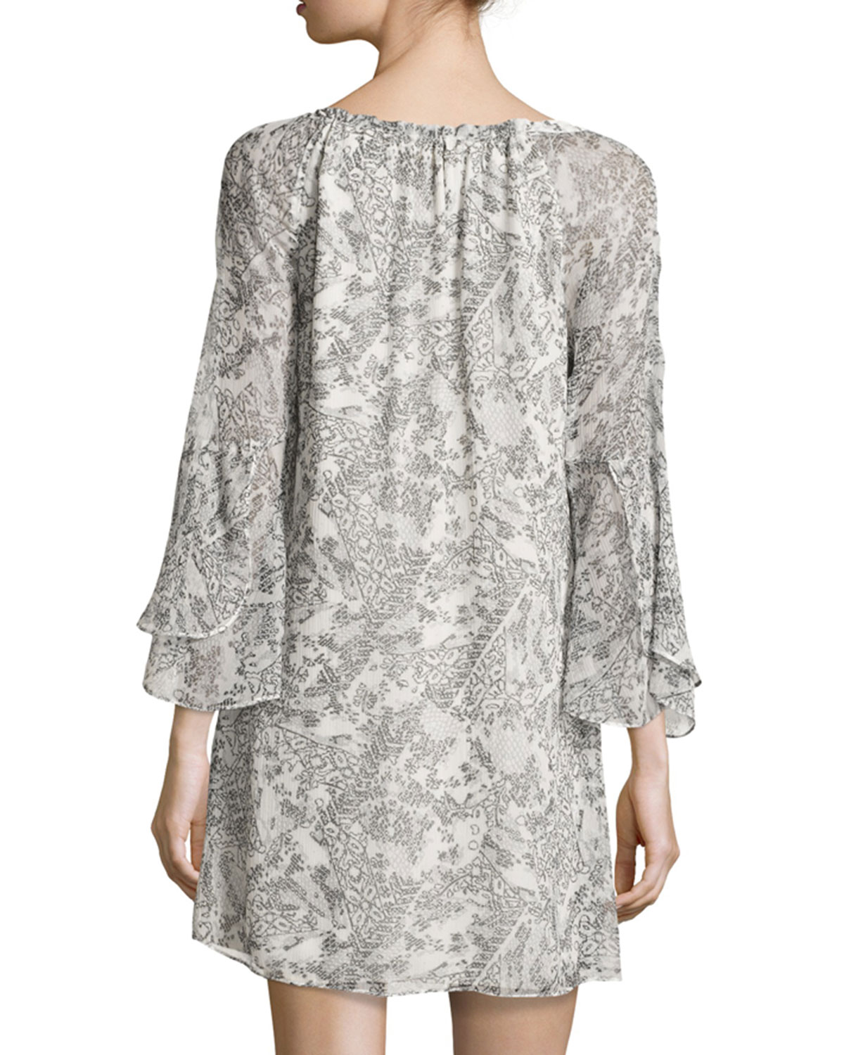 Ruby Printed Silk Shift Dress