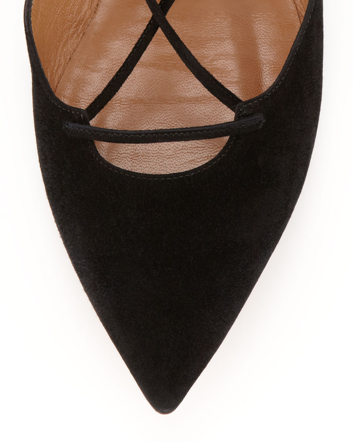 Belgravia Lattice Suede Flat, Black